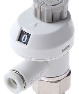 Regolatore di velocità SMC serie AS2201FS, ingresso R 1/4 Maschio, uscita tubo 6mm