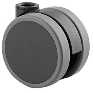 Ruota per carrelli orientabile Tente in Poliuretano, Ø 55mm, 80kg