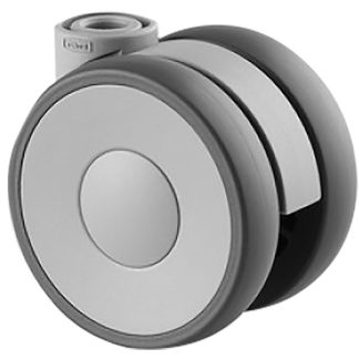 Ruota per carrelli orientabile Tente in Poliuretano, Ø 66mm, 180kg