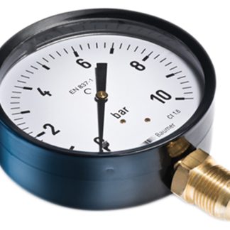 Manometro idraulico Bourdon, 0bar, Ø est. 40mm, Cert. ISO