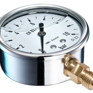 Manometro Bourdon, 0bar → 6bar max, G 1/4, Ø est. 63mm