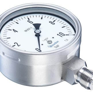 Manometro idraulico Bourdon, 0bar, Ø est. 100mm, Cert. ISO