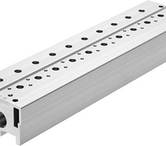 Base manifold Festo VABM-B10-20S-G14-10-P3, 10 stazioni, filettatura G 1/4, Lega di alluminio