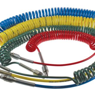 Tubo spiralato Legris in Poliuretano, L. 2m max, Øint 5mm, Øest 8mm, R 1/4, col. Giallo