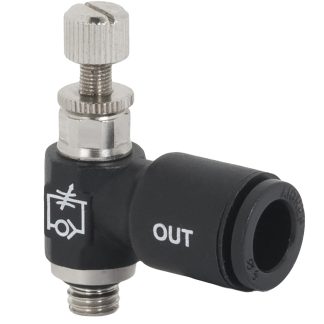 Regolatore di flusso RS PRO, uscita tubo Push In 4mm