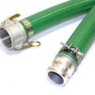 Tubo di aspirazione con raccordi RS PRO, rivestito in PVC, lungo 6m, connessione Camlock x Camlock, adatto per Polveri,