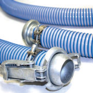 Tubo di aspirazione con raccordi RS PRO, lungo 6m, adatto per Polveri, Acque reflue, Slurry, Acqua