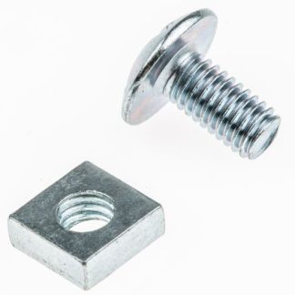 Dado per tetti in Acciaio Zincato, passivato trasparente RS PRO, filettatura M10 x 60mm, guida Phillips