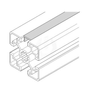 Profilo di copertura Bosch Rexroth, in Alluminio, Naturale, lungh. 2m, per profili , per profili 40mm→90mm, scanalatura