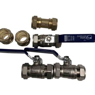 Kit di installazione addolcitore di acqua RS PRO, col. Cromo