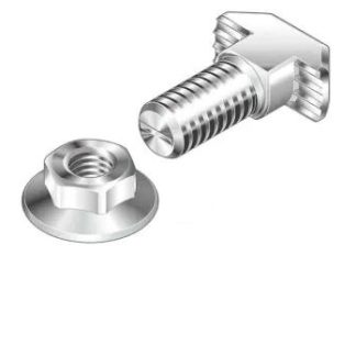 Vite con testa a T Bosch Rexroth in Acciaio galvanizzato, per profili da 30 mm, scalanatura da 8mm, M6, L. 16mm