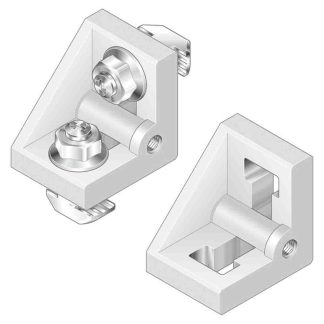 Staffa di montaggio Bosch Rexroth GUSSET S in Alluminio, Alluminio pressofuso, per profili da 30 mm, scalanatura da