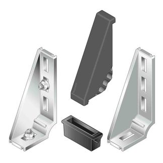 Cappuccio di tenuta angolare Bosch Rexroth in PP, per profili da 30 mm, scalanatura da 8mm, S6, L. 120mm