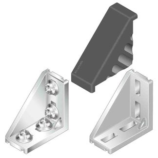 Cappuccio di tenuta angolare Bosch Rexroth in PP, per profili da 40 mm, scalanatura da 10mm, L. 80mm