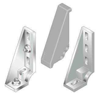 Cappuccio di tenuta angolare Bosch Rexroth in PP, per profili da 40 mm, scalanatura da 10mm, L. 160mm