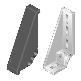 Cappuccio di tenuta angolare Bosch Rexroth in PP, per profili da 45 mm, scalanatura da 10mm, L. 180mm