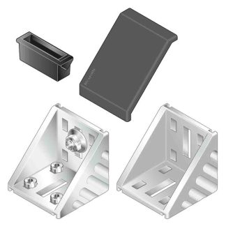 Staffa di montaggio Bosch Rexroth in Alluminio, Alluminio pressofuso, per profili da 60 x 60 mm, scalanatura da 8mm,