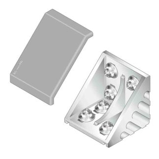 Staffa di montaggio Bosch Rexroth in Alluminio, Alluminio pressofuso, per profili da 80 mm, scalanatura da 10mm, M8, L.