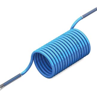 Tubo spiralato RS PRO in PA, L. 10m max, Øint 8mm, Øest 10mm, BSP maschio 1/4, col. Rosso