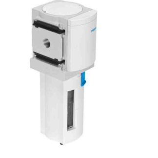 Filtro pneumatico Festo MS6-LFM-1/2-BUV-HF-DA, filtrazione 1μm, portata max 3000L/min, attacco G 1/2, scarico Automatico