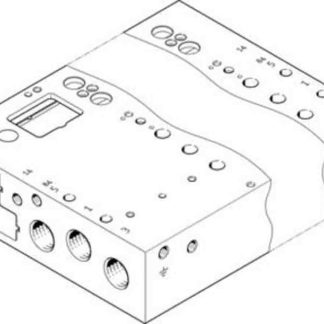 Striscia manifold Festo VABM-L1-14G-G14-7-GR, 7 stazioni, filettatura G 1/4