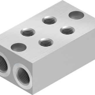 Base manifold Festo OABM-P-G3-15-2, 2 stazioni, filettatura G 1/8, Lega di alluminio battuta