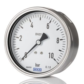 Manometro WIKA, 0bar → 6bar max, G 1/2, Ø est. 160mm