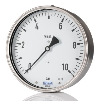 Manometro WIKA, -1bar → 1.5bar max, G 1/4, Ø est. 63mm