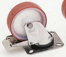 Ruota per carrelli orientabile con freno LAG in Poliuretano, Ø 100mm, 150kg