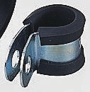 Fermaglio a P in Alluminio rivestita in Gomma HellermannTyton, Ø interno 19.1mm, Ø foro 5.2mm