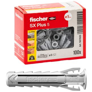 Tassello Fischer Fixings SX Plus 5x25 in Nylon, Ø fissaggio 5mm, L. 25mm