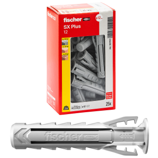 Tassello Fischer Fixings SX Plus 12x60 in Nylon, Ø fissaggio 12mm, L. 60mm