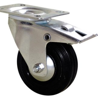 Ruota per carrelli orientabile con freno Guitel Hervieu in Gomma, Ø 100mm, 100kg
