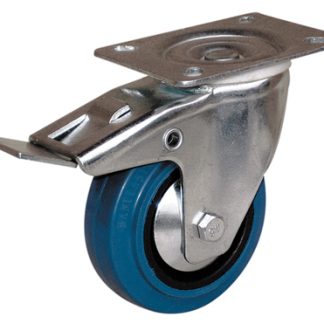 Ruota per carrelli orientabile con freno Guitel Hervieu in Gomma, Ø 100mm, 150kg