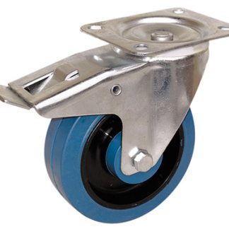 Ruota per carrelli orientabile con freno Guitel Hervieu in Gomma, Ø 125mm, 250kg