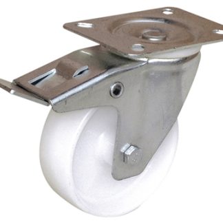 Ruota per carrelli orientabile con freno Guitel Hervieu in Poliolefina, Ø 125mm, 125kg