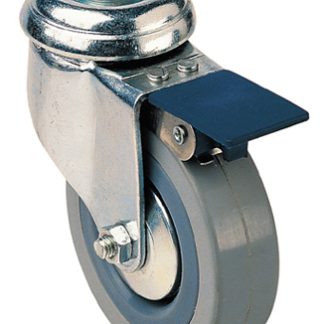 Ruota per carrelli orientabile con freno Guitel Hervieu in Gomma, Ø 120mm, 80kg