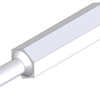 Distanziale filettato Esagonale Femmina/Femmina, in Ottone, L. 30mm, M4