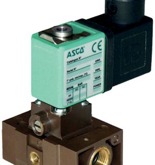 Elettrovalvola NC EMERSON – ASCO, 15 bar max, 3 porte , 24 V c.c., M5