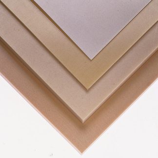Foglio di plastica Tipo pieno Tufnol in SRBF, Beige, 590mm x 285mm x 20mm
