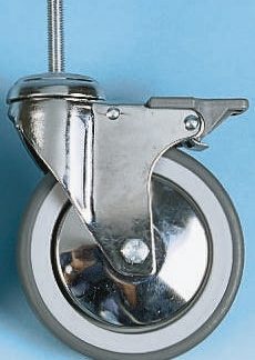 Ruota per carrelli orientabile Tente in Gomma, Ø 100mm, 60kg