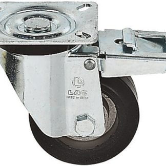 Ruota per carrelli orientabile con freno LAG in Gomma, Ø 125mm, 220kg