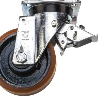 Ruota per carrelli orientabile con freno LAG in Poliuretano, Ø 150mm, 450kg