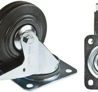 Ruota per carrelli orientabile con freno Tente in Gomma, Ø 160mm, 135kg