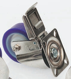 Ruota per carrelli orientabile con freno LAG in Poliuretano, Ø 150mm, 370kg