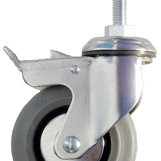 Ruota per carrelli orientabile con freno Guitel Hervieu in Gomma, Ø 125mm, 90kg
