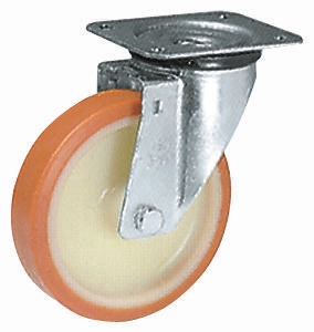 Ruota per carrelli orientabile LAG in Poliuretano, Ø 100mm, 200kg