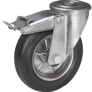 Ruota per carrelli orientabile LAG in Gomma, Ø 100mm, 80kg