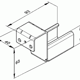 Supporto guida con fermo Bosch Rexroth 3842538372, 92mm x 40mm x 65mm