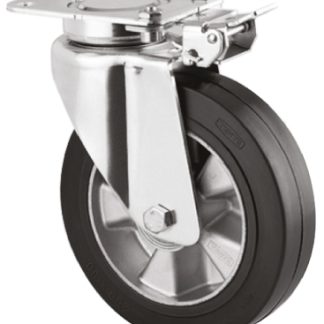 Ruota per carrelli orientabile con freno Tente, Ø 200mm, 450kg